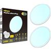 CLAR - Plafoniera LED Soffitto, Plafoniera LED Soffitto Bagno, Plafoniera LED Luce Fredda, Plafoniera LED Ultra Slim, Plafoniera Luminosa, Luce Fredda 6000K, 24W (Pack 2)