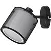 Trio Leuchten TRIO, Faretto, Burton 1xE14, max.28,0 W organza, fumo, corpo: metallo, nero opaco L:12,5 cm, L:18,0 cm, H:19,5 cm Montaggio a soffitto e a parete, IP20, Senza illuminante, FLEXConnect