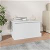 BAZZI Cassapanca Contenitore Legno Contenitore Portaoggetti in Legno Multistrato Bianco 50x30x28 cm