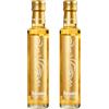 Messino Aceto Balsamico Bianco Greco - Confezione 2 x 250 ml (Totale 500 ml) - Aceto di Vino Bianco con Mosto d'Uva Concentrato, Senza Zuccheri Aggiunti, Certificato ISO 22000:2018