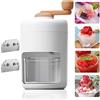 Nizirioo Ice Crusher Rotary - Frullatore manuale per gelato: Ice Crusher con contenitore, tritatutto per ghiaccio con macina in acciaio inox e manovella a mano, Cocktails Slush Machine Ice Cube Crushed