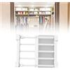 Topyond Scaffale di Tensione Per Armadio, Scaffale di Stoccaggio Espandibile Senza Chiodi Organizzatore Per Armadietti Divisori Separatori Per Guardaroba, Armadio, Cucina, Bagno(23-30cm)