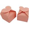 RUIYWEN 50 Scatoline Portaconfetti Cuore Scatola Regalo di Nozze San Valentino Scatola Caramella Bomboniera Segnaposto per Matrimonio Compleanno Festa (Rosa)