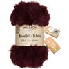 Halbach Seidenbänder Morbida lana da lavorare a maglia, gomitolo da 50 g, larghezza: 1 cm, filato di pelliccia sintetica per fai da te, colore: rosso vinaccia