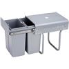 WELL HOME MOBILIARIO & DECORACIÓN Contenitore di riciclaggio per mobile da cucina,bidoni della spazzatura sotto lavello 2x10L,fissaggio inferiore e rimozione manuale,secchi estraibili
