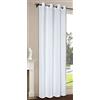 Gardinenbox Tenda Oscurante, con Occhielli in Micro Raso, Opaca 20405, 20405, Metallo, Bianco, 245 x 140 cm