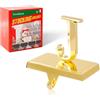 Sunshane Supporto per calze di Natale con monogramma con iniziali, ganci per caminetto, in metallo dorato, per decorazioni natalizie per feste (lettera J)