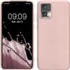 kwmobile Custodia Compatibile con Motorola Edge 30 Neo Cover - Back Case Morbida - Protezione in Silicone TPU Effetto Metallizzato oro rosa metallizzato