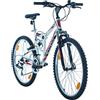 Multibrand Distribution Multibrand, PROBIKE EXTREME, 26 x 17 430 mm, 26 Pollici, Mountain Bike, 18 Velocità, Parafango anteriore e posteriore, Unisex (Bianco Rosso Opaco)