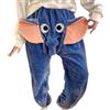 Fulenyi Pantaloni da pigiama invernale, pantaloni da notte - morbidi e caldi pantaloni da notte con elefante, un must per la stagione fredda: pantaloni pigiama per inverno, notte delle feste, hotel, viaggi,