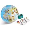 Caly- Globo Gonfiabile con Giochi Animali del Mondo Stick'N Quiz 30cm, Colore Azzurro, 032F