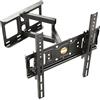 RICOO Supporto TV parete S6144 32-55 pollici (81-140 cm) Staffa televisore Girevole Inclinabile Porta televisione universale VESA 200 x 200-400 x 400 Nero