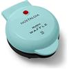 Nostalgia MyMini Maker Elettrico Personale per Waffle, Superficie di Cottura di 25mm, Ferri per Waffle per Hash Browns, Toast Francese, Grilled Cheese, Quesadilla, Brownies, Biscotti, Aqua