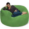 Chill Sacks Chill Sack Fagiolo Sedia del Sacchetto: Gigante Bag mobili Schiuma di Fagioli 5' Memoria - Grande Divano con Morbida Fodera in Fibra di Micro - Calce