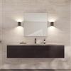 Loevschall Refine Specchio | Specchio da parete marrone con cornice | 80 x 80 cm | Specchio decorativo per bagno, soggiorno, camera da letto e corridoio | Specchio minimalista ed elegante in ottone
