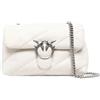 Pinko Love Puff Classic CL Sheep Nappa, Borsa Donna, Z14O_Bianco Seta-Old Silver, U