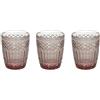 Tognana Claire, Set 3 bicchieri 300 cc, vetro, Rosa