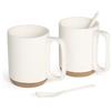 H&H Set 2 Mug Milky Porcellana Bianca Gift Box Cc 290, H&H