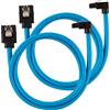 Corsair Cavo SATA Schermato Premium - SATA 6Gbps 60 cm, Connettore a 90°, Blu