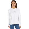 Calvin Klein Jeans INSTITUTIONAL Loose Long Sleeves J20J222021 Top in Maglia a Maniche Lunghe, Bianco (Bright White), L Donna