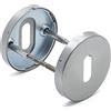 Generic Rosetta per chiavi in acciaio inox opaco APECS per porte interne e porte esterne Cilindro profilato | Barba colorata