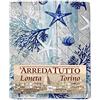 Tex family Telo ARREDO copritutto Gran Foulard COPRILETTO copridivano Tessuto LONETA (Coralli Blu, 2 Piazze)
