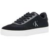 Calvin Klein Donna Sneakers con Suola Preformata Classic Low Mix in Tela, Nero (Black/Bright White), 41