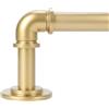 OLV Bastoni per tende industriali dorati, per finestre da 122 a 213 cm (da 10 a 20 m), diametro 2,5 cm, oscuranti, regolabili, resistenti, per tende per finestre per interni ed esterni