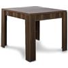 BAKAJI Tavolo Quadrato Allungabile 90x90 cm, Apertura a Libro, Design Moderno Ribaltabile, Apribile 4-8 Posti, Ideale per Sala Pranzo, Soggiorno, Cucina, Arredamento Interno (Noce)