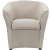 Totò Piccinni POLTRONA a POZZETTO design | Alta QUALITA' | Made in Italy (Tessuto Beige)