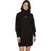 Calvin Klein Jeans Abito in Maglia Donna Woven Label Loose Maniche Lunghe, Nero (Ck Black), XXS