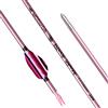 ACCMOS 6 Pezzi Tiro con L'Arco ID 4,2 mm Spine 500 600 700 800 900 1000 Piuma a Spirale Rosa Freccia da Caccia 23-31 Pollici Freccia in Puro Carbonio, per Arco e Freccia Riprese (Spine 1000, 27inch)