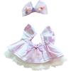 niannyyhouse Vestiti per bambola di peluche, 20 cm, in tinta unita, morbido, accessorio per vestire (viola)