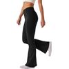 Glacspyg di Yoga della Vita Alta delle Donne Leggings Svasati Addominali di Allenamento Elastico per Il Tempo Libero Running Pants Nero XL