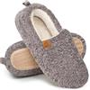 Micolin Pantofole Donna With Memory Foam Invernali Ciabatte Chiuse Caldo Interne Casa Morbida Peluche Antiscivolo Leggero,Grigio M(265)=37/38 EU
