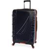 NAUTICA Bagaglio Hardside Spinner Betulla, blu navy/arancione., Checked-Large 29-Inch, Bagaglio Hardside Spinner Betulla