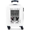 Disney Topolino e Minnie Viaggia per il mondo Parigi Valigia da cabina Bianco 38x55x20 cm ABS rigido Chiusura a combinazione laterale 34L 2 kg 4 Doppie ruote bagaglio a mano