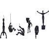 XYQXYQ Set di 6 Sculture Decorative per Pareti con Uomini Arrampicanti, Arte Decorativa per Pareti Stile Nordico Moderno e Semplice, Sculture Arrampicante Casa e Ufficio