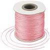 Bestewelry Cordoncino in poliestere cerato, 169 metri, 0,5 mm, filo per perline per la realizzazione di gioielli e bracciali, macramè, cuoio, colore rosa