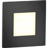 ledscom.de Lampada LED per scale/apparecchio da incasso FEX per interni ed esterni, angolare, nero, 85 x 85 mm, bianco caldo