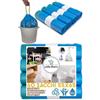 LOLLO STORE 60 Sacchetti Spazzatura 55x65 cm Blu, Profumo Talco, 40 Litri Antiodore con Maniglie Tira e Chiudi, Buste Spazzatura per Raccolta Differenziata, Sacchi Spazzatura in Alta Densità in Polietilene