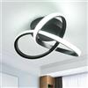 Qcyuui Plafoniera LED Soffitto, Lampadari Nero Moderni da Soffitto 20W Bianco Freddo 6000K per la Cucina, Corridoio, Soggiorno, Camera da Letto - Lampada da Soffitto Design