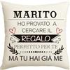 Artoid Mode Regali Copricuscino per Il Marito, Compleanno San Valentino Anniversario Matrimonio Regali Marito 45 x 45 cm Nessuna Imbottitura (Marito)