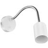 ledscom.de Lampada da lettura/parete WAIKA, collo d'oca, interruttore, bianco opaco, 1x GU10 max. 60W
