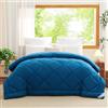 WAVVE Piumino Letto Matrimoniale 4 Stagioni 220x240 - Piumone Autunnale Invernale 220 x 240 cm - Coperta Trapunta 240x220 di Microfibra Sintetico, Turchese