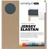 schlafgut Easy Jersey Elastane lenzuolo con angoli da 90x190 a 100x220, in morbidissimo cotone con il 5% di elastan, gomma FlexFit originale, certificato ÖKO TEX, Grey Deep