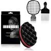 CEASELESLY 3 Pezzi Spazzola Spugna Capelli e Pettine Afro,curl sponge magic twist,Spugna per spazzola per capelli Wave Barber,per i ricci torcere bobina afro dreadlocks stile di capelli