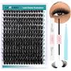 GEMERRY Ciglia Finte Ciuffetti Extension Ciglia 100D D Curl 10-18mm | Cluster Lash Volume Lash Clusters DIY a Casa per Principianti Ciglia Finte Extension Adatto a una Varietà di Stili