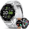 LIGE smartwatch da uomo 1.43'' AMOLED smartwatch con funzione telefono, orologio fitness 100+modalità sport/5ATM, militare, compatibile con iOS Android 400mAh batteria 2024