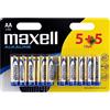 Maxell AA LR6 MN1500 Pile Stilo LR6 AA, confezione da 10 pezzi, 1.5 V